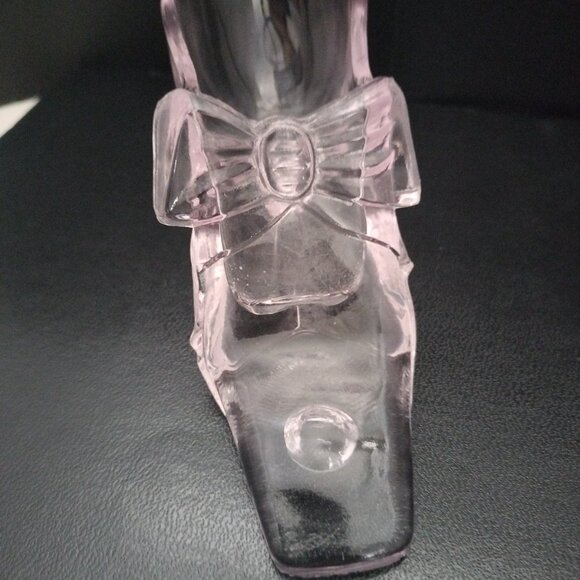 Light Pink Bow Glass Slipper 1876 Centennial Exposition Gillinder Sons 5"1/2 - Picture 3 of 14